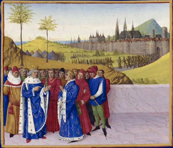 Conversation Between St. Gontran and St. Childebert II, c.1455 - c.1460 - Jean Fouquet