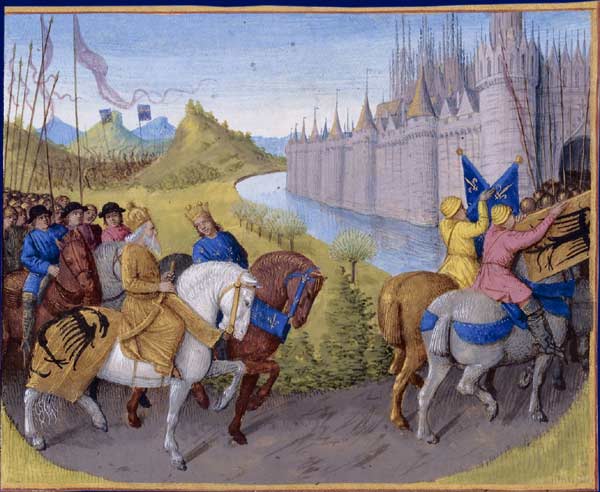 Crusaders Arrived in Constantinople. Battle Between the French and Turks in 1147 and 1148, c.1455 - c.1460 - Жан Фуке