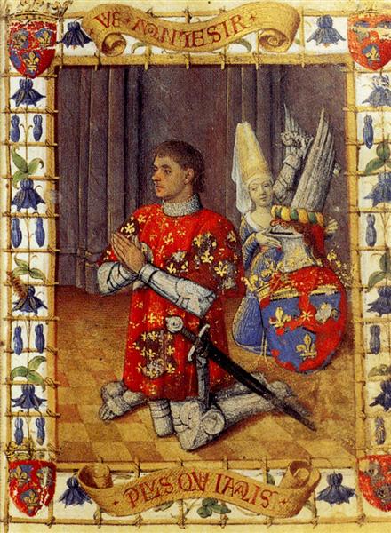 Simon De Varie Kneeling In Prayer, 1455 - Jean Fouquet