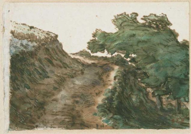 Road from Malavaux, near Cusset, 1867 - 米勒