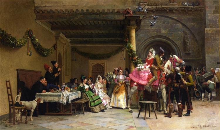 The Departure of the Newlyweds, 1873 - Жан Жорж Вибер