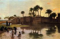 Bathers by the Edge of a River - Jean-Leon Gerome