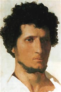 Head of a Peasant of the Roman Campagna - Jean-Léon Gérôme