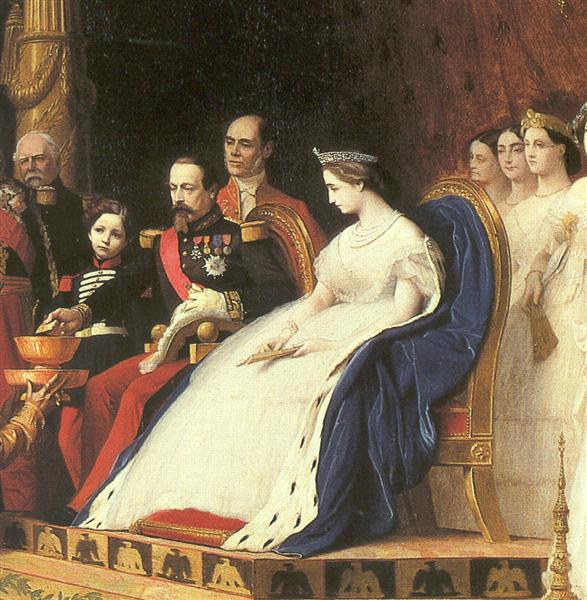 Napoleon III, Eugenie and their Son for Adoption Siamese Ambassadors (detail), 1861 - Jean-Leon Gerome