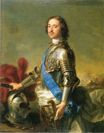 Portrait of Tsar Peter I - Jean-Marc Nattier