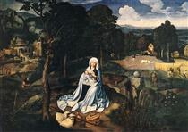 Rest During The Flight To Egypt - Joachim Patinier