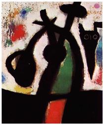 Dona i ocell en la nit - Joan Miró