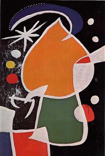 Woman in the Night - Joan Miró
