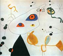 Woman and Bird in the Night - Joan Miro