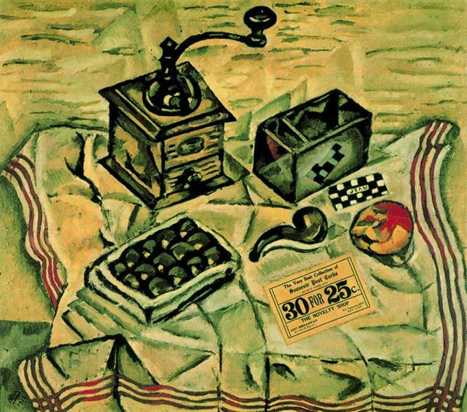 Still Life with Coffee Mill, 1918 - Joan Miro - WikiArt.org