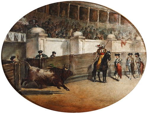 La salida del toro, 1840 - Хоакин Мануэль Фернандес Крусадо