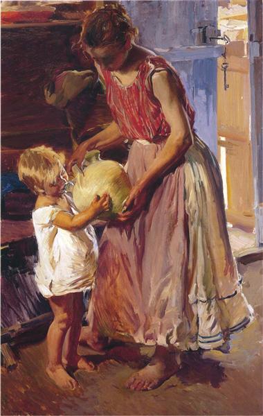 The drinking jug, 1904 - Хоакін Соролья