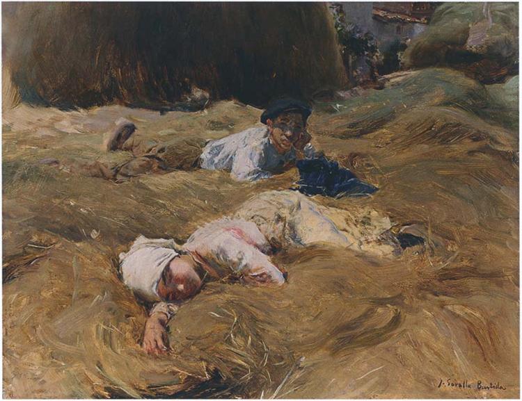 The nap, Asturias, 1903 - Joaquin Sorolla