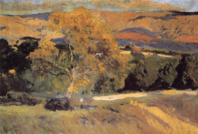 The Yellow Tree, La Granja, 1906 - Хоакін Соролья