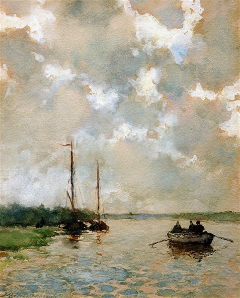 Rowing on the river - Иохан Хендрик Вейсенбрух