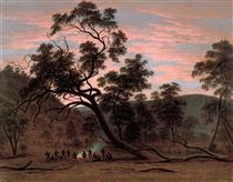 A corroboree of natives in Mills Plains - John Glover