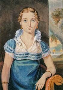 Young Girl With A Blue Dress - John Lewis Krimmel