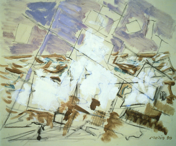 Movement in White, Umber, and Cobalt Green, 1950 - John Marin