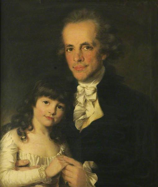 Colonel James Capper and His Daughter, 1782 - John Russell