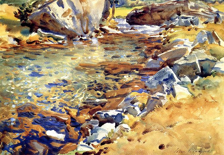 Brook among Rocks, c.1907 - Джон Сінгер Сарджент