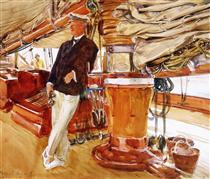 Captain Herbert M. Sears on deck of the Schooner Yacht Constellation - Джон Сінгер Сарджент