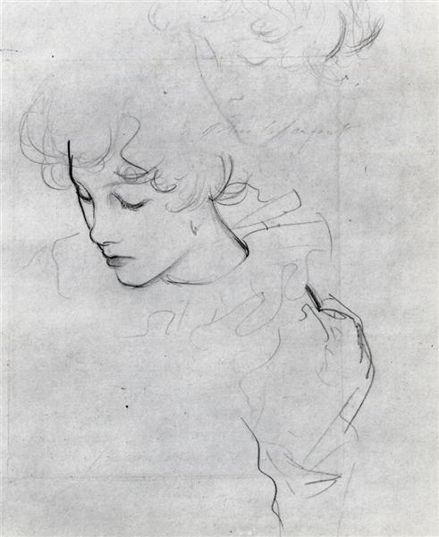Polly Barnard (also known as study for Carnation, Lily, Lily, Rose), c.1885 - 薩金特