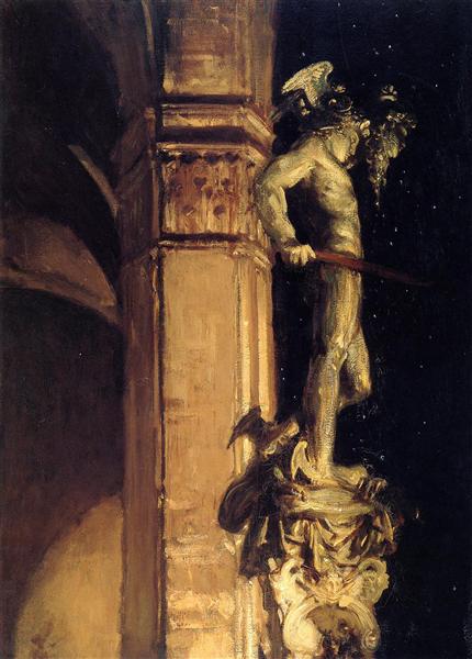 Statue of Perseus by Night, c.1902 - 薩金特