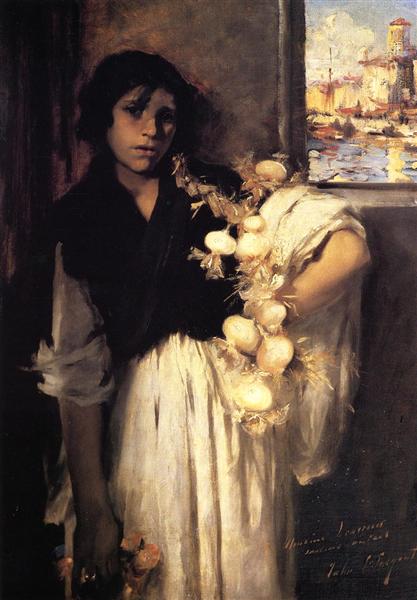 Vendedora veneciana de cebollas, 1880 - 1882 - John Singer Sargent