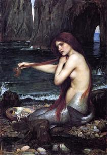 A Mermaid - 约翰·威廉姆·沃特豪斯