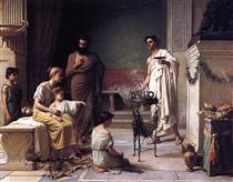 Enfant malade emmené au temple d'Esculape - John William Waterhouse