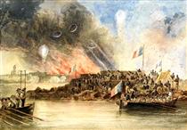 The bombardment of Sveaborg, in the Baltic, 9 August 1855 - John Wilson Carmichael