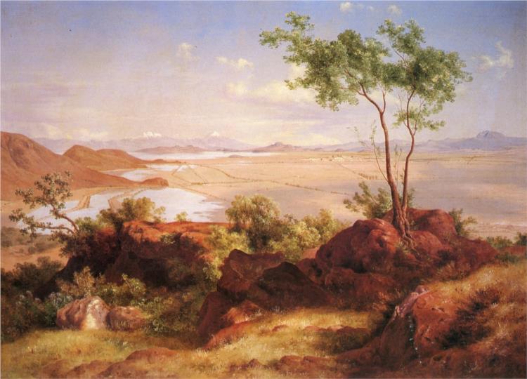 Valle de México desde el cerro de Tenayo, 1885 - Хосе Марія Веласко
