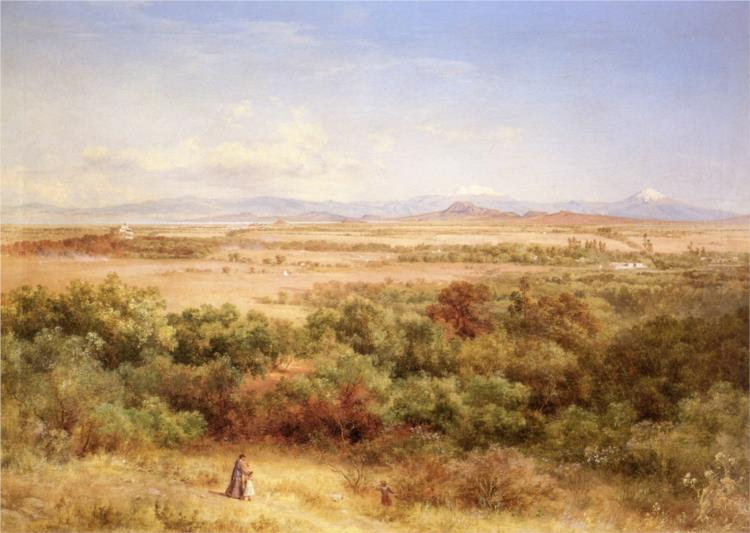 Valle de México tomado en las lomas de Tacubaya, 1884 - José María Velasco Gómez