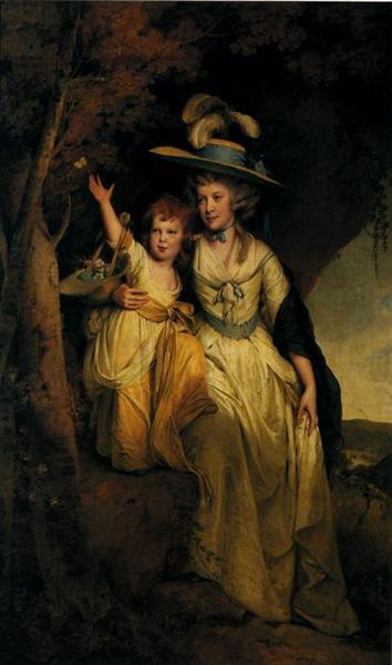 Susannah Hurt with Her Daughter Mary Anne, c.1789 - c.1790 - Joseph Wright of Derby