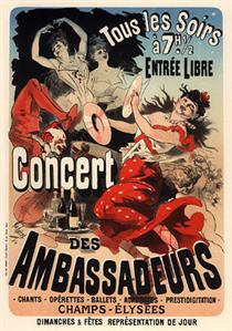 Concert des Ambassadeurs, Champs-Élysées - Jules Cheret