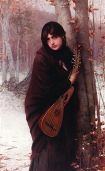 Girl with a Mandolin - Jules-Joseph Lefebvre