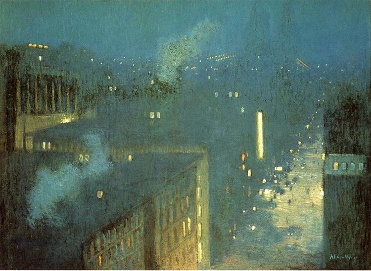 Nocturne: Queensboro Bridge, 1910 - Julian Alden Weir