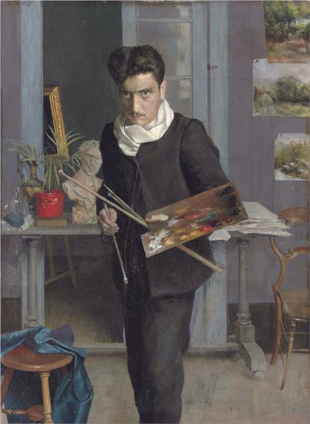 Autorretrato joven, 1898 - Хулио Ромеро де Торрес
