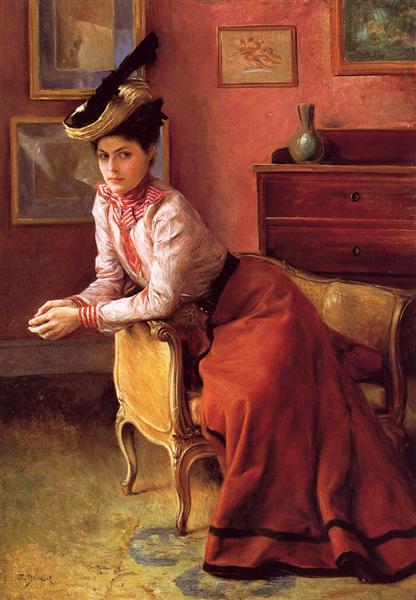 Woman in an Interior, c.1895 - Julius LeBlanc Stewart