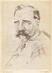 Portrait of Kamenev - Juri Pawlowitsch Annenkow