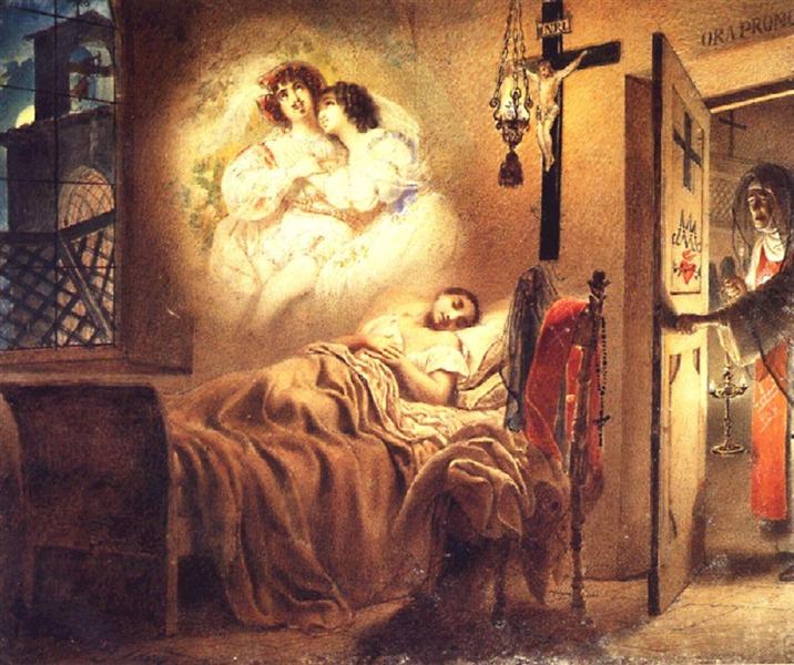 Nun's Dream, 1831 - Карл Брюллов