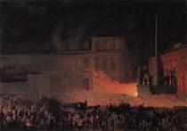 Political Demonstration in Rome in 1846 - Карл Брюллов