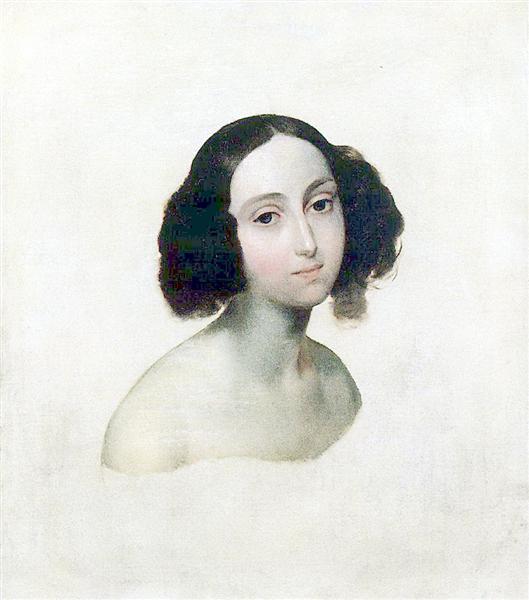 Portrait of Grand Duchess Olga Nikolaevna, 1841 - Карл Брюллов
