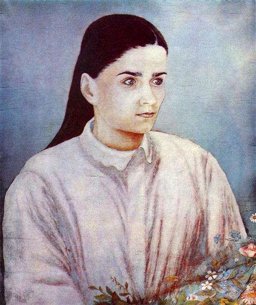 Portrait of Olya Bilokur, 1928 - Екатерина Белокур