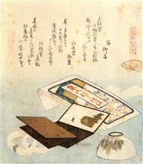 A bowl of lip rouge - Katsushika Hokusai