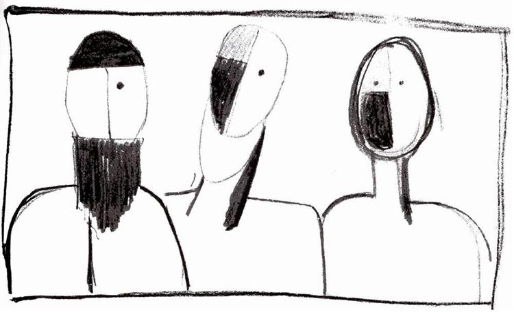 Three heads - Kazimir Malevich