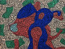 Piglet Goes Shopping - Keith Haring