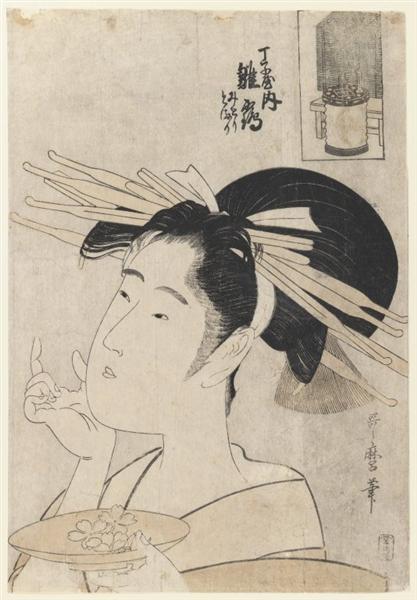 Midori of the Hinataka, from The Hour of the Rat - Китагава Утамаро