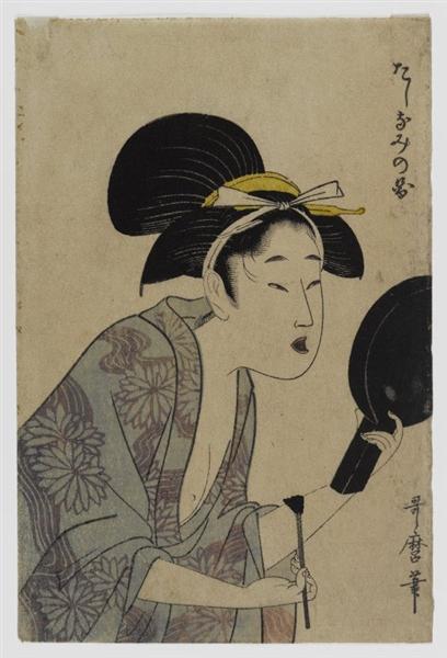 Page from an Album or Illustrated Book - Utamaro