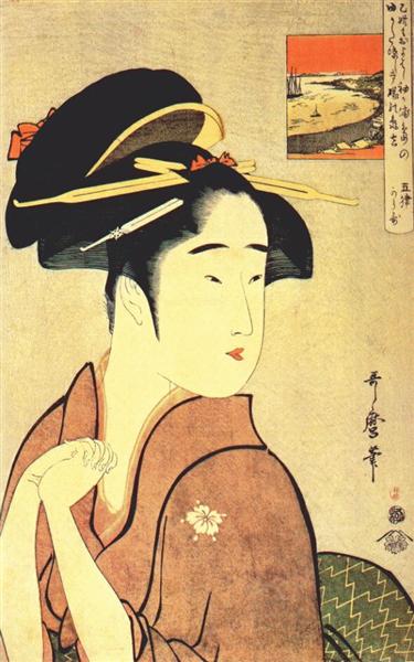 The geisha kamekichi - 喜多川歌麿